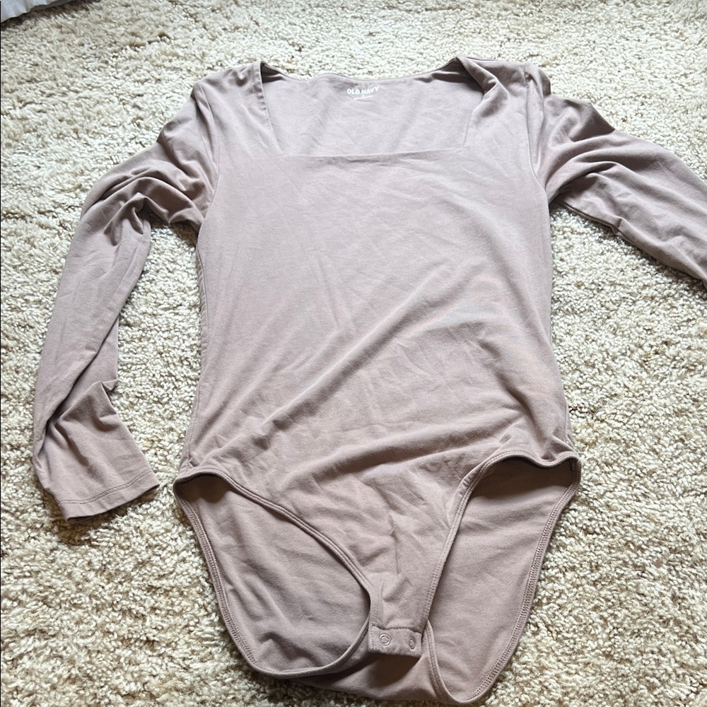 Old Navy square neck bodysuit long sleeve